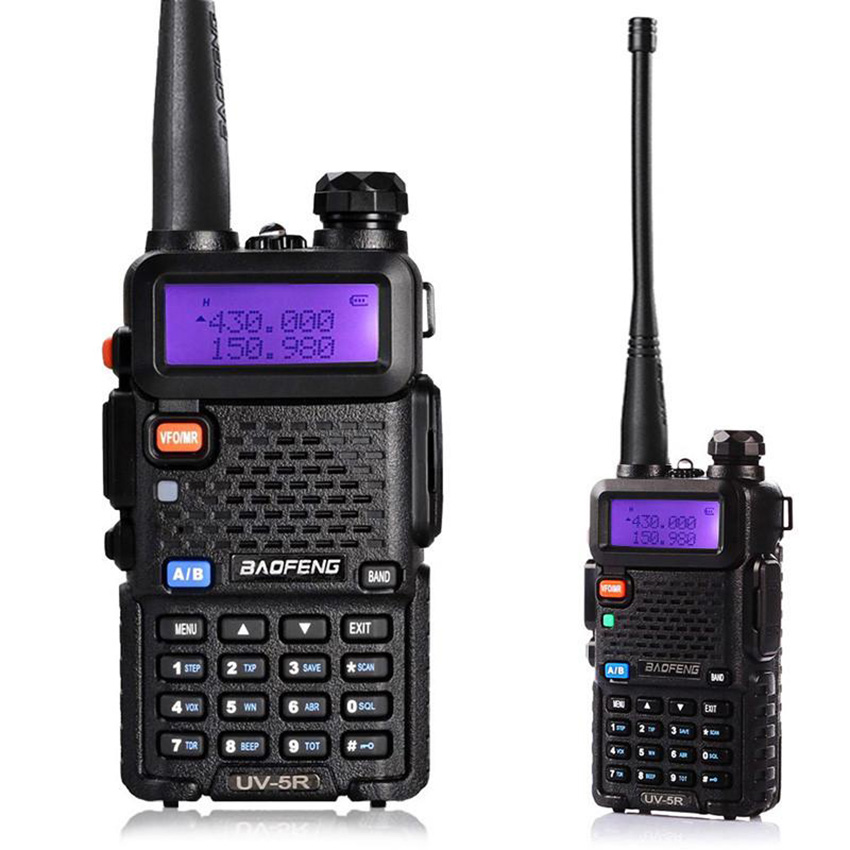 

BaoFeng UV-5R UV5R Walkie Talkie Dual Band 136-174Mhz & 400-520Mhz Two Way Radio Transceiver with 1800mAH Battery free earphone(BF-UV5R) 12X