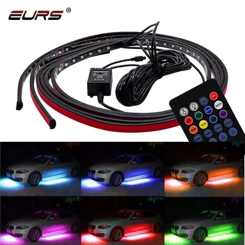 

12V Car Chassis Flexible Strip Lights LED Remote /APP Control RGB Decorative Atmosphere Lamp Auto Chassis Underbody System Light