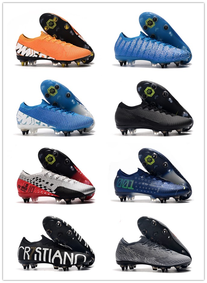

2019 mens soccer shoes Mercurial 13 Elite SG-PRO ACCR7 Ronaldo FG soccer cleats Mercurial Superfly VI 360 outdoor football boots botas
