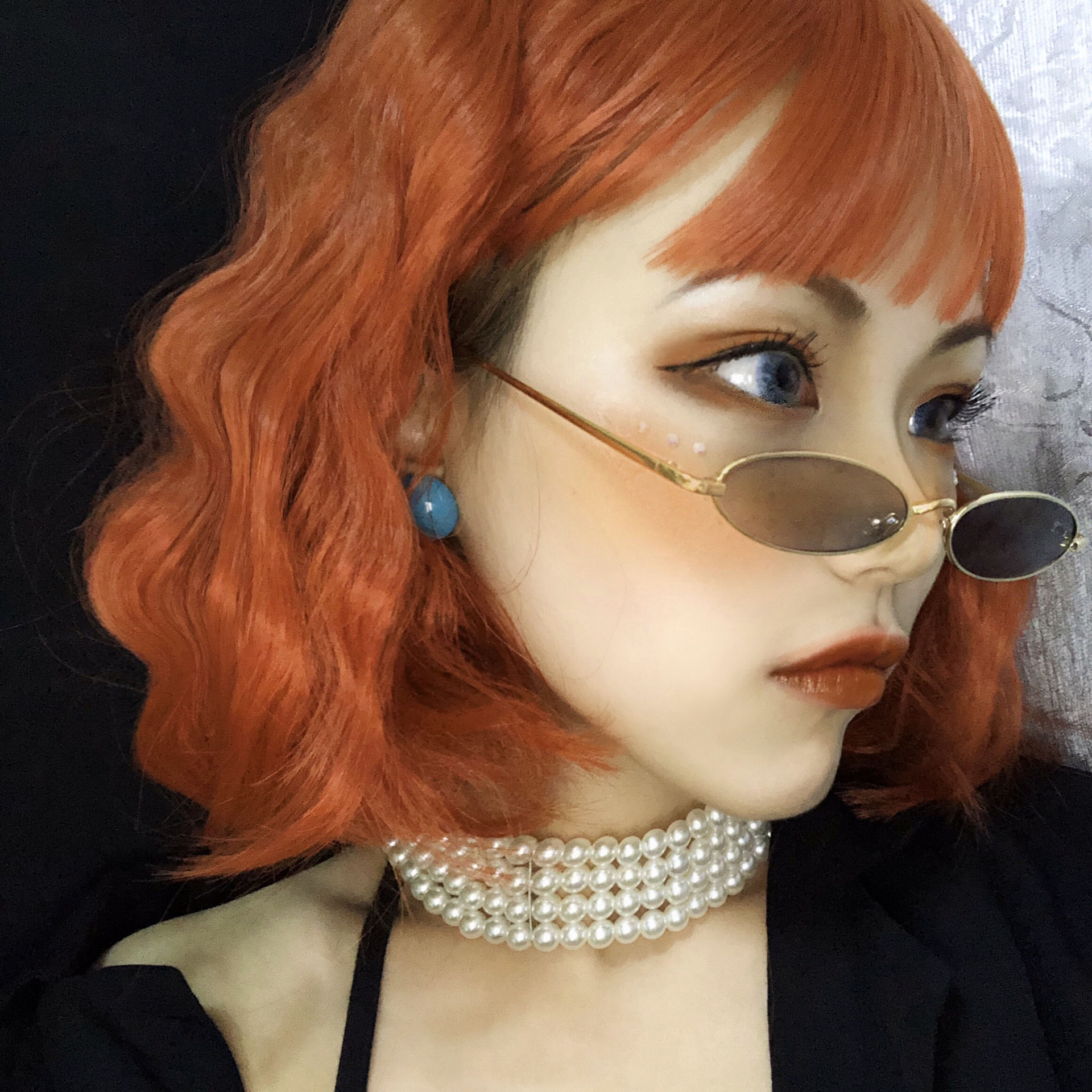 Wig Woman Short Hair Bobo Head Round Face Atmosphere Fringe Corn