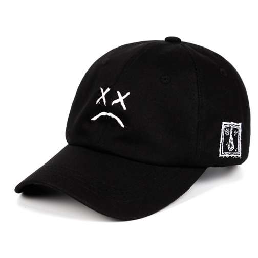 

Lil Peep Dad Hat Embroidery 100% Cotton Baseball Cap Sad face Hat xxxtentacion Hip Hop Cap Golf Love lil.peep Snapback Women Men