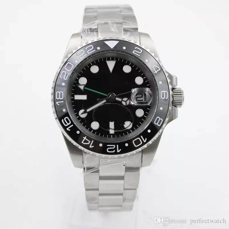 

2018 Mens Watch GMT 116710 series high quality ceramic bezel men's automatic mechanical business watches free shipping, Slivery;brown