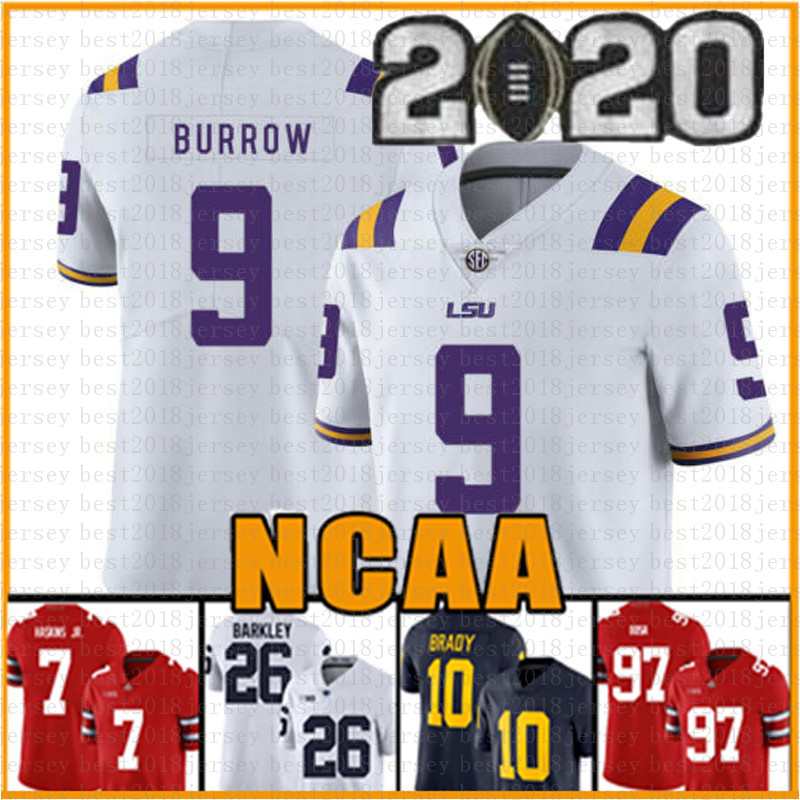

LSU Tigers Jersey 9 Burrow Clemson Joe 16 Trevor Lawrence 9 Travis Etienne Jr. NCAA American football Jerseys tom Brady University, Ncaa (laohu)