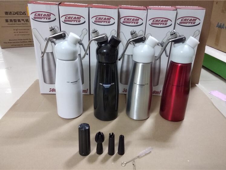 

DHL Free Shipping New 500 ML Metal Whip Coffee, Dessert, Fresh Cream, Butter, Dispenser Whipper Foam Maker