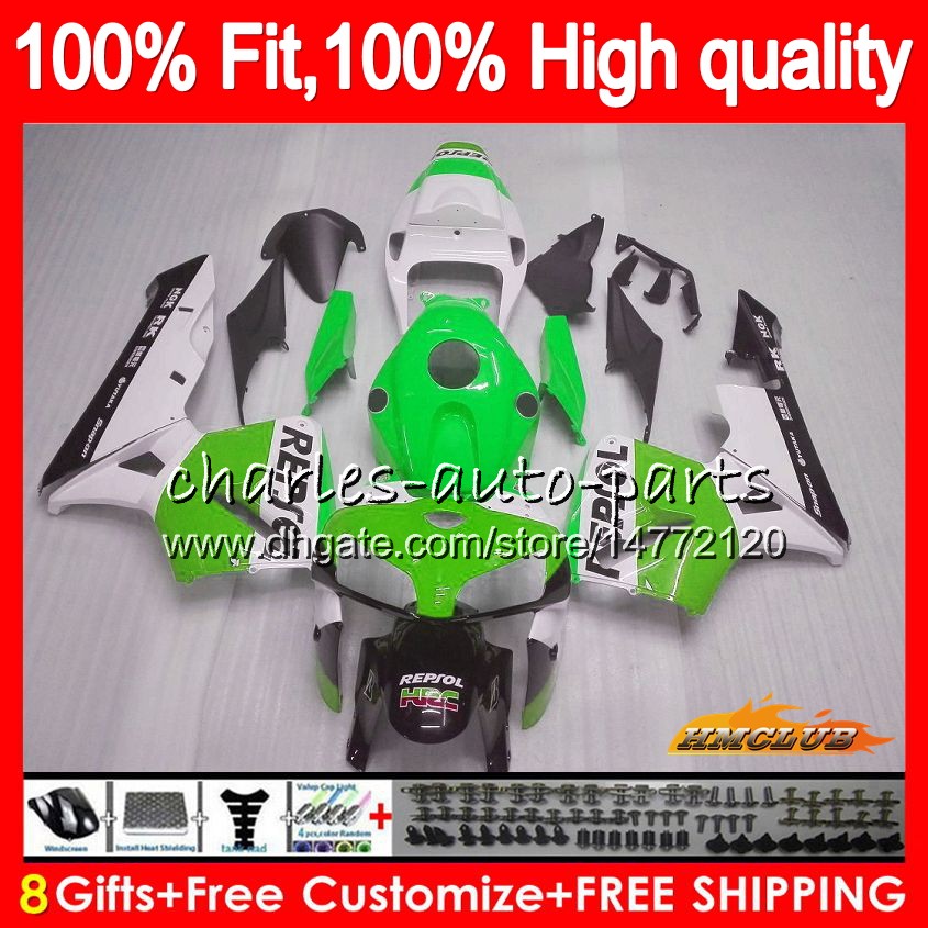 

Injection 100%Fit Green Repsol For HONDA CBR600RR CBR600F5 CBR600 RR 2005 80HC.294 CBR 600 RR 600RR 600F5 F5 05 2006 05 06 OEM Fairing kit, No. 8