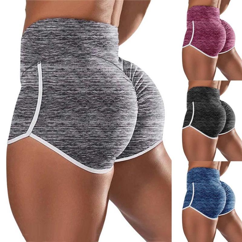 

High waist seamless gym Sports shorts fitness yoga short scrunch buyoga shorts workout legging Hot Pants plus Large size 5XL, Black