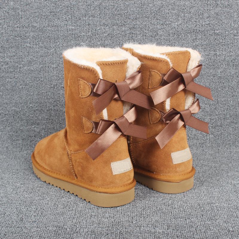 

HOT SELL New WGG Women's Classic kneel Boots Ankle boots Black Grey chestnut navy blue Women girl bow Half boots Size US 5-13