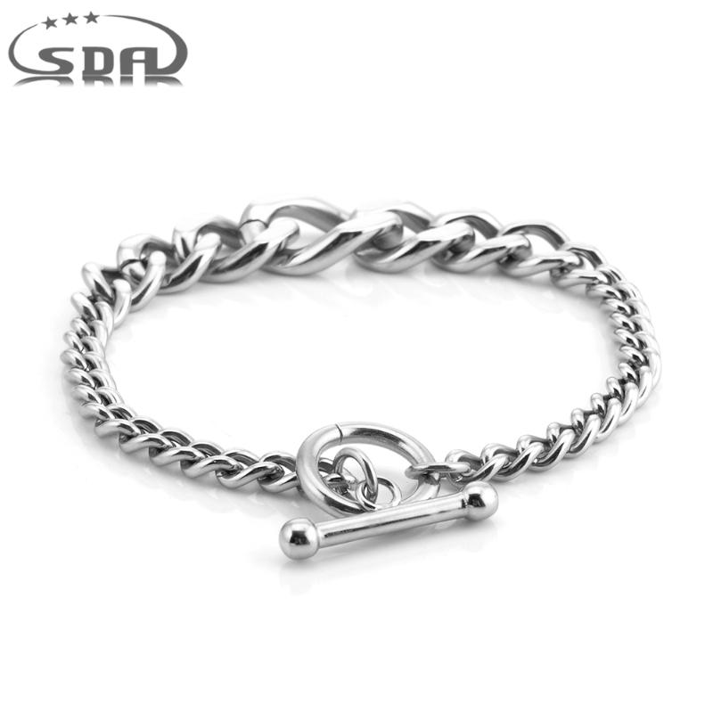 

2020 wholesale stainless steel mens bracelet gifts male cuban link chain on hand men accessories man's chain couple bracelets