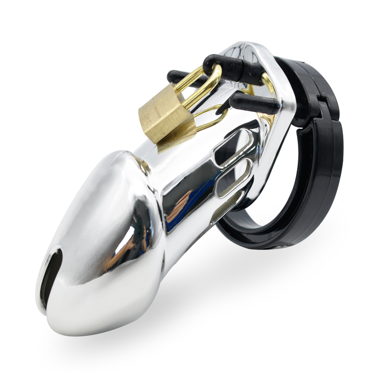 Male Designer Male Chastity Devices- Chrome Cage Small /Standard Penis Rings Adult Sexy Toys For Man A284-image-551366328