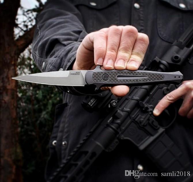 

New Kershaw 7150 Automatic Tactical Knife CPM154 Blade aviation aluminum alloy + carbon fiber Outdoor Camping Hunting Survival tools