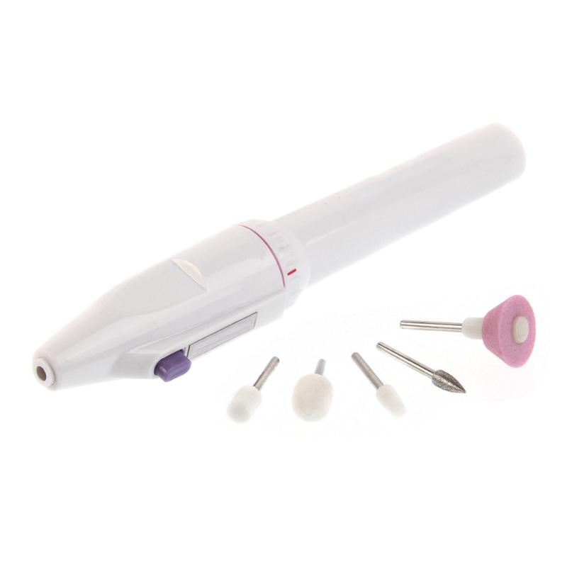 

5 Pcs Drill Electric Nail File Kit Tips Manicure Toenail Pedicure Salon Pen Shape Manicure Kit Nail Drill Pedicure Tool