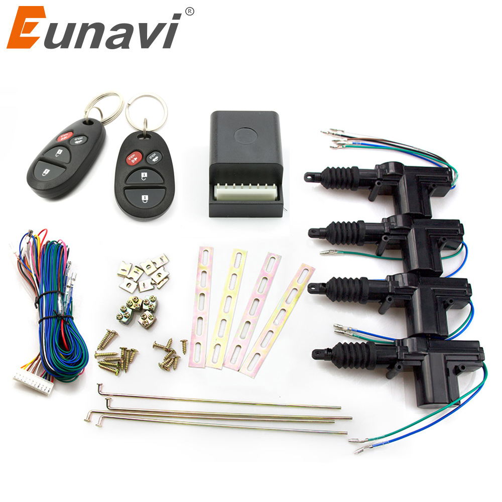 

Eunavi Universal Car Power Door Lock Actuator 12V Motor (4 Pack) Car Remote control Central Locking Keyless Entry System