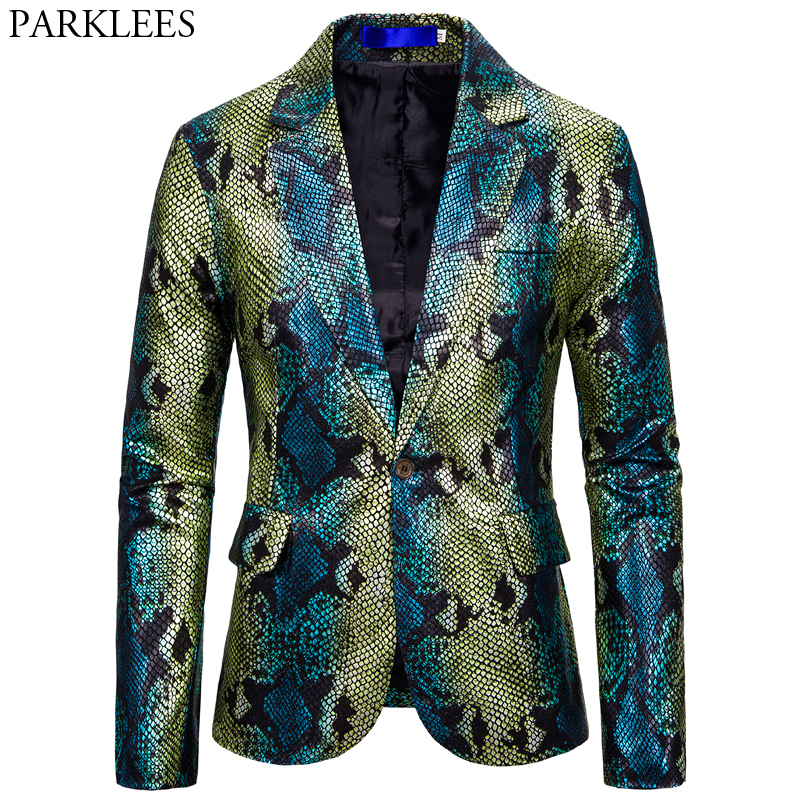 

Shiny Fish Scale Glistening Tuxedo Blazer Men 2019 Brand One Button Mesh Blazer Jacket Mens Party Stage Prom Costume Homme 2XL, Silver
