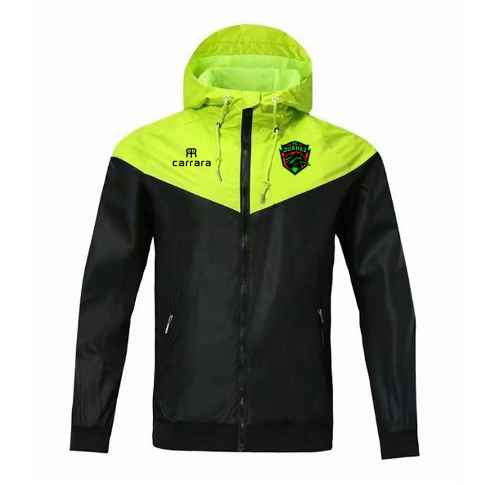 

FC Juarez men Hooded soccer jackets zipper Windbreaker, FC Juarez football jacket Windbreaker Sportswear football coat Men's Jackets, Black;brown
