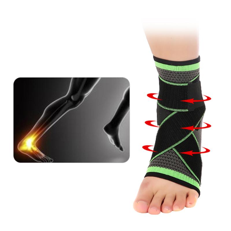

Breathable Ankle Braces Heel Protector Weaving Elastic Nylon Strap Ankle Support Sports Brace for Badminton Basketball Football, As show