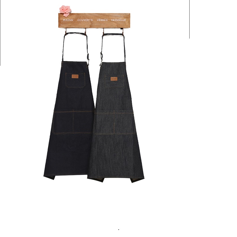 

SenYue New kitchen restaurant work denim antipollution apron denim cook apron barbecue barbecue barber in men's coffee shop