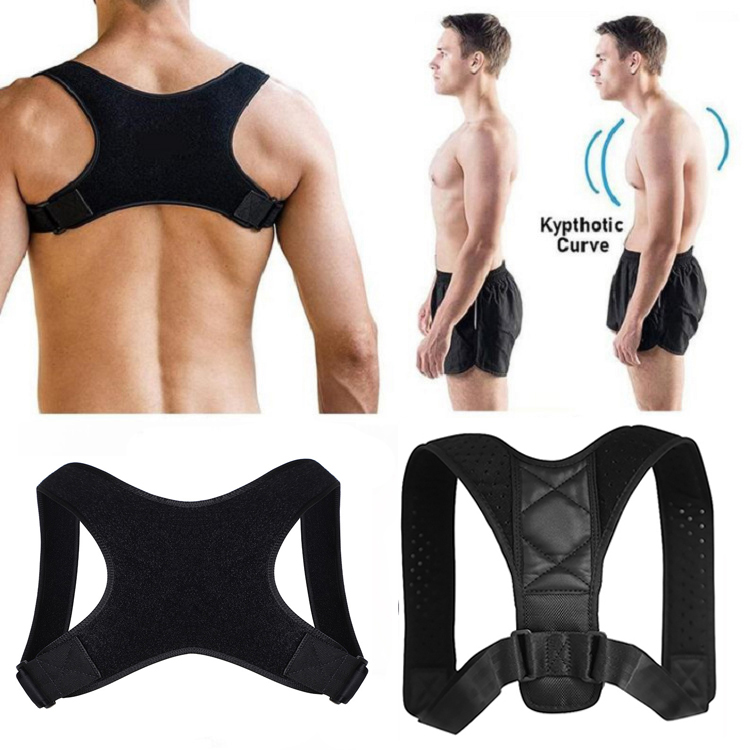 

Back Shoulder Posture Corrector brace Adjustable Adult Sports Safety Back Support Corset Spine Support Belt Posture Correction, Style b