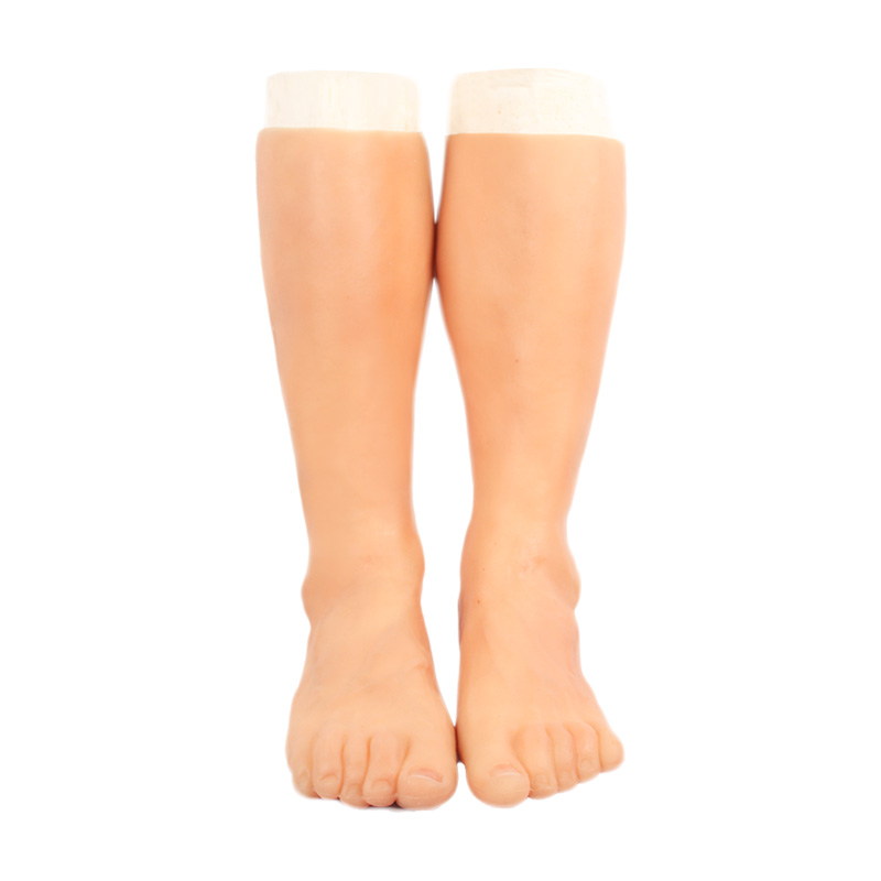 

Highly Simulated Human Skin Fake Silicone Prosthesis Foot Sleeve Legging Cover Scars Protect Injured Skin Customizable Color