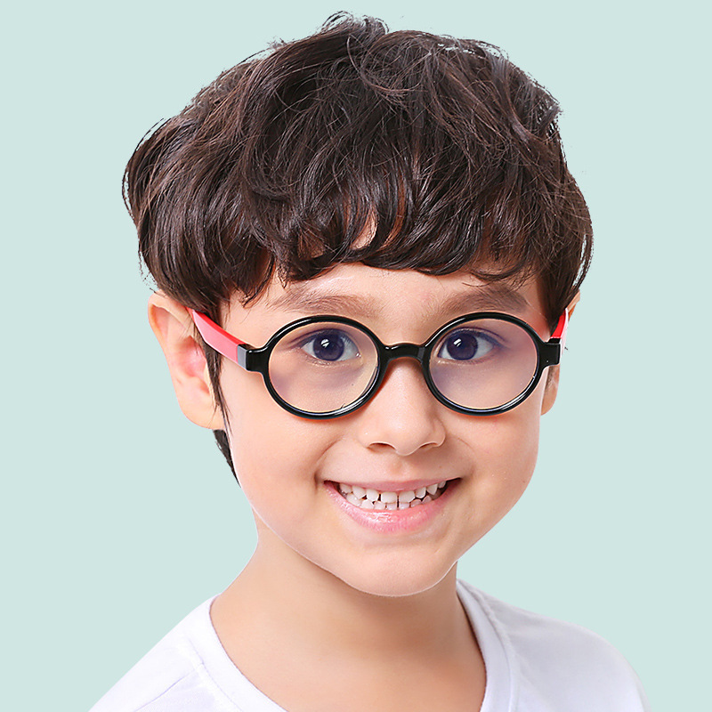

Sunglasses 2021 Style Children Anti Blue-ray Glasses Circle Men And Women Silica Gel Eye-protection Goggles Frame