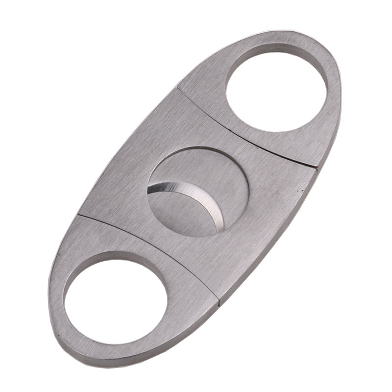 

Stainless Steel Cigar Cutter Useful Oval-Shaped Stainless Steel Double Blades Cigar Cutter Knife Scissors Cigar Accessories