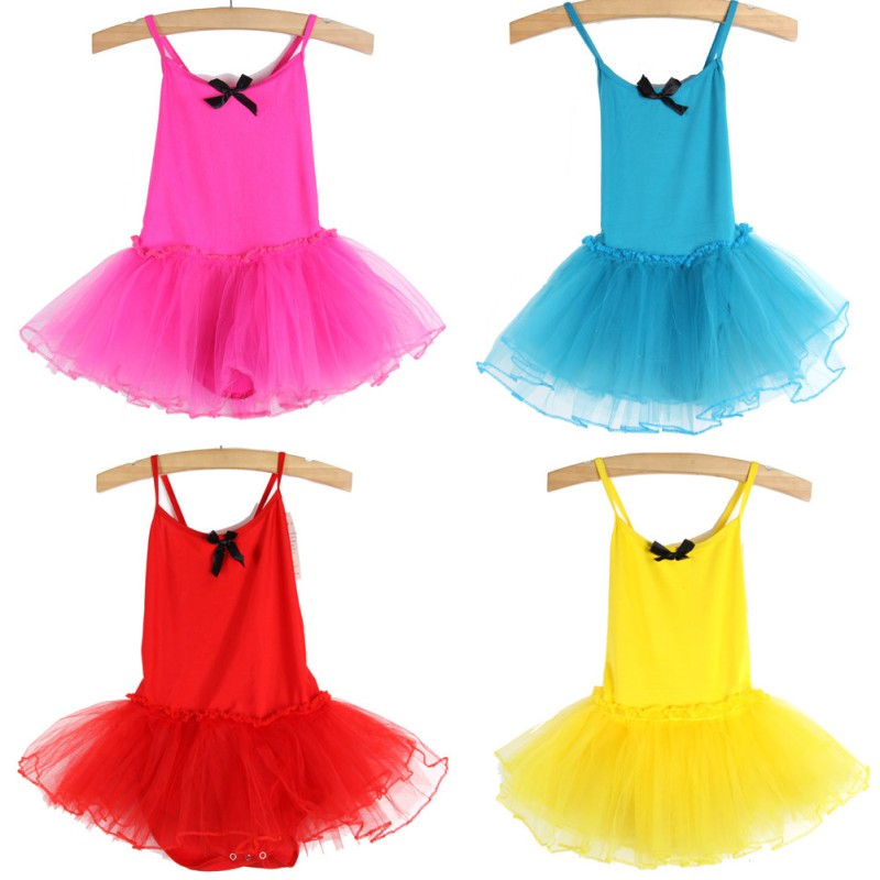

New Cute Child Girls Dance Dress Tutu Skirt Ballet Swan Show Sling Skirts