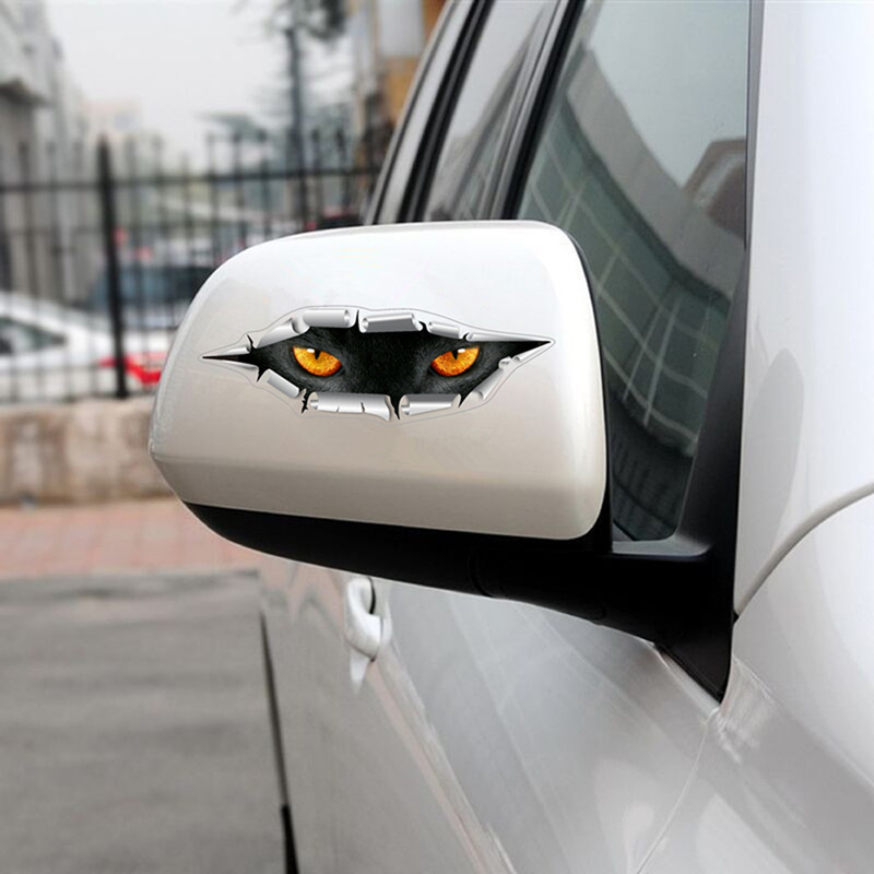

1Pair Creative 3D Simulation Stereo Car Sticker Cat Eye Sticker Personalized Cars Styling Car Stickers Auto Supplies, Mix