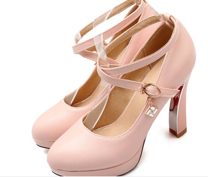 

2019 Women's shoes in Spring and Autumn with New style High heel Coarse heel round head waterproof table@2119, Black