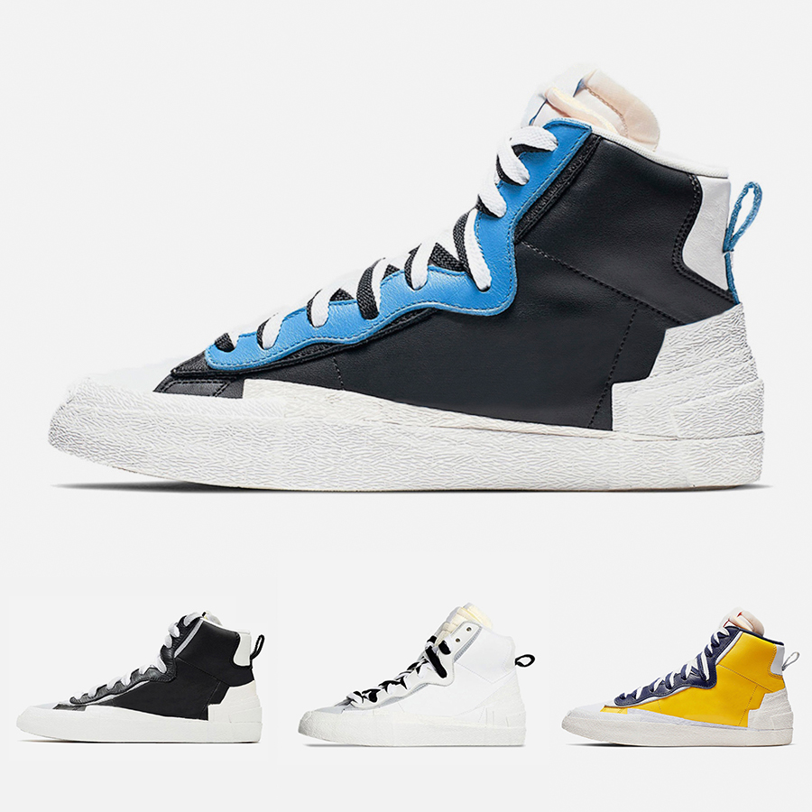 

Cheap Blazer Mid With Dunk Mens Running Shoes High Cut White Grey Black University Blue Varsity Maize men sports designer sneakers 40-45