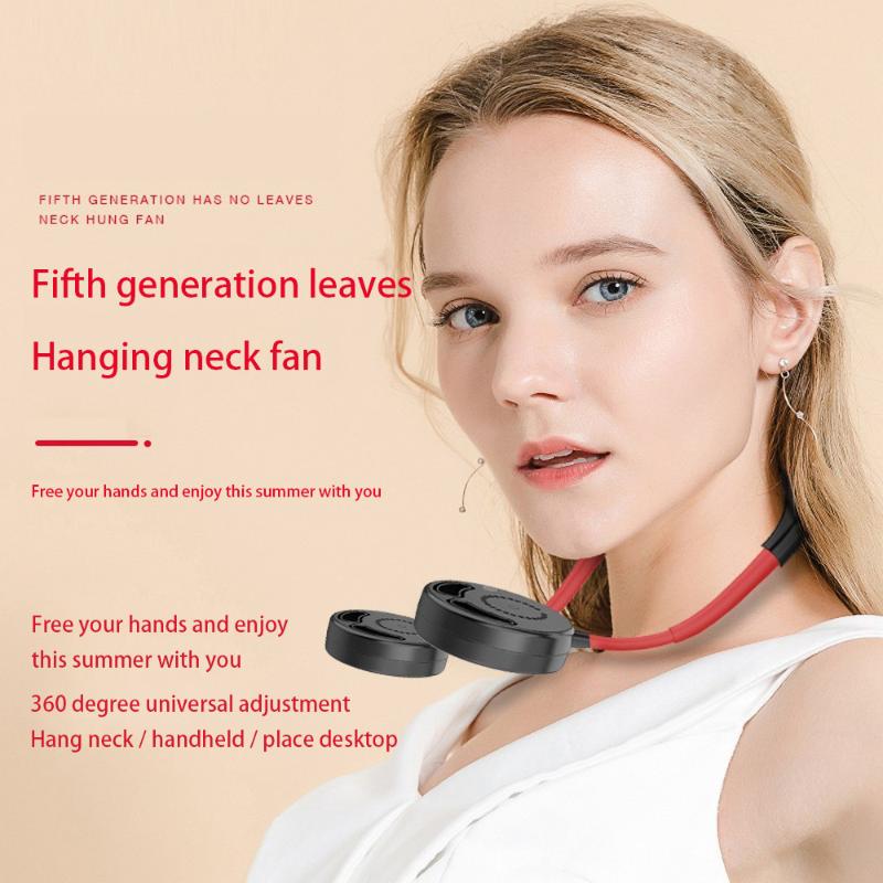 

Hanging Neck Fan USB Rechargeable Mini Sports Fan 3-speed Portable Adjustable Hands Free for Home Office Outdoors Neck