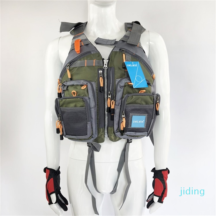 Wholesale-Outdoor Sport Fishing Life Vest Men Breathable Swimming Life Jacket Safety Waistcoat Survival Utility Vest Colete Salva-Vidas-image-542831289