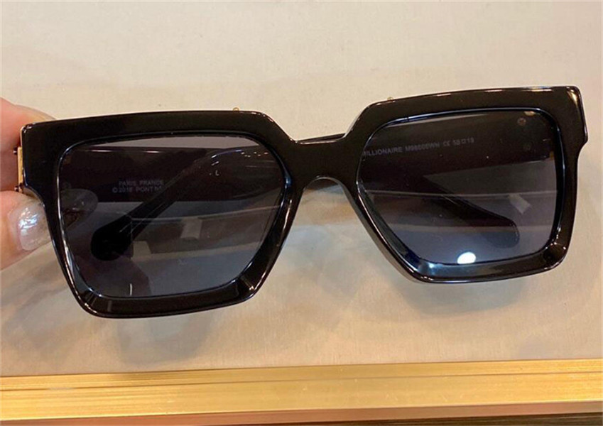 

New men design sunglasses 96006 square frame vintage shiny gold summer UV400 lens style laser top quality 1165