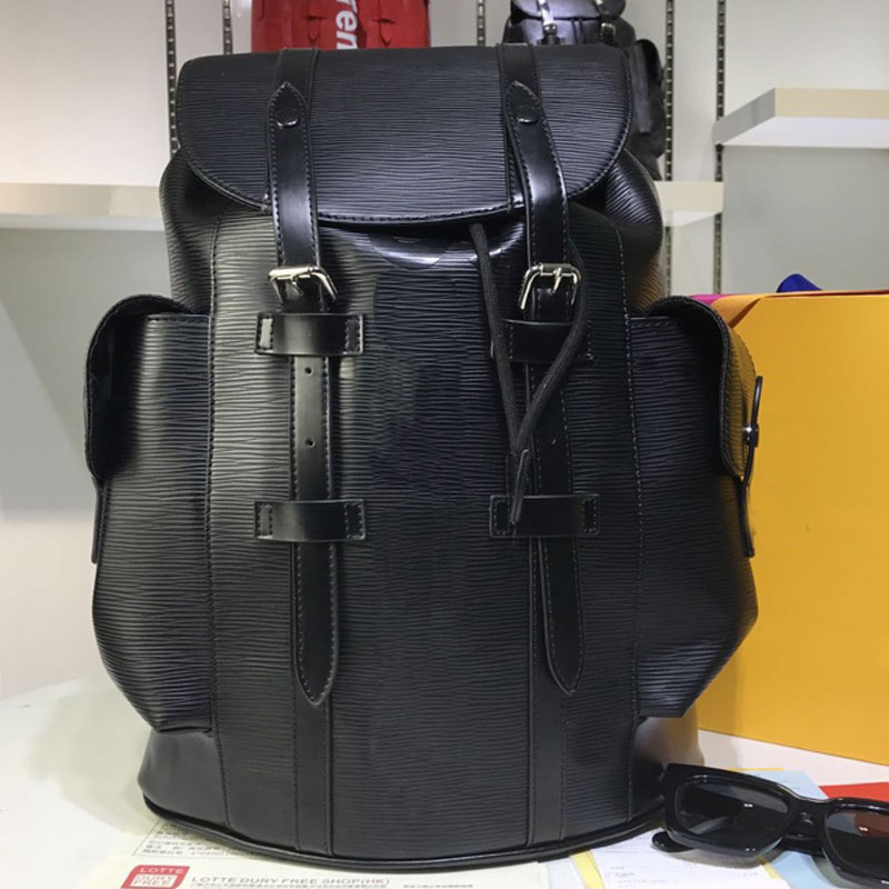 

Backpack Handbags Purses Leather Handbag Shoulder Bag Water Ripple Large Capacity Genuine Leather School Backpack Free Shipping, Red