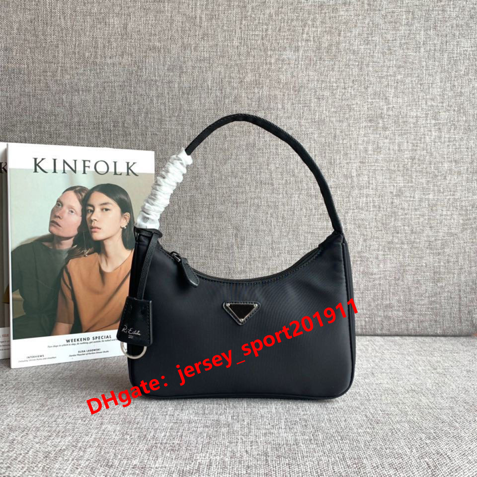 

2020 New hot sell fashion woman bag designer genuine leather with waterproof nylon lady handbag HOBO woman bag