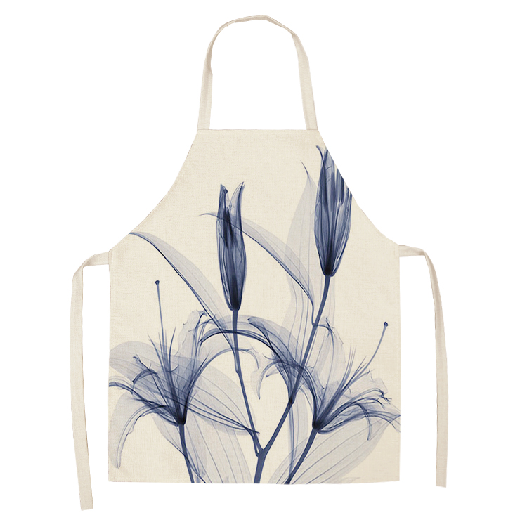 

Women's kitchen apron, 3D printed flowers series kitchen apron, clean home apron