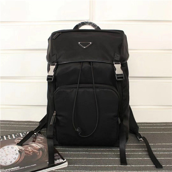 

Neo-classical fashion BZ135 size 45cm 27cm 17cm retro style luxury canvas leather backpack designer highest quality backpack, Black