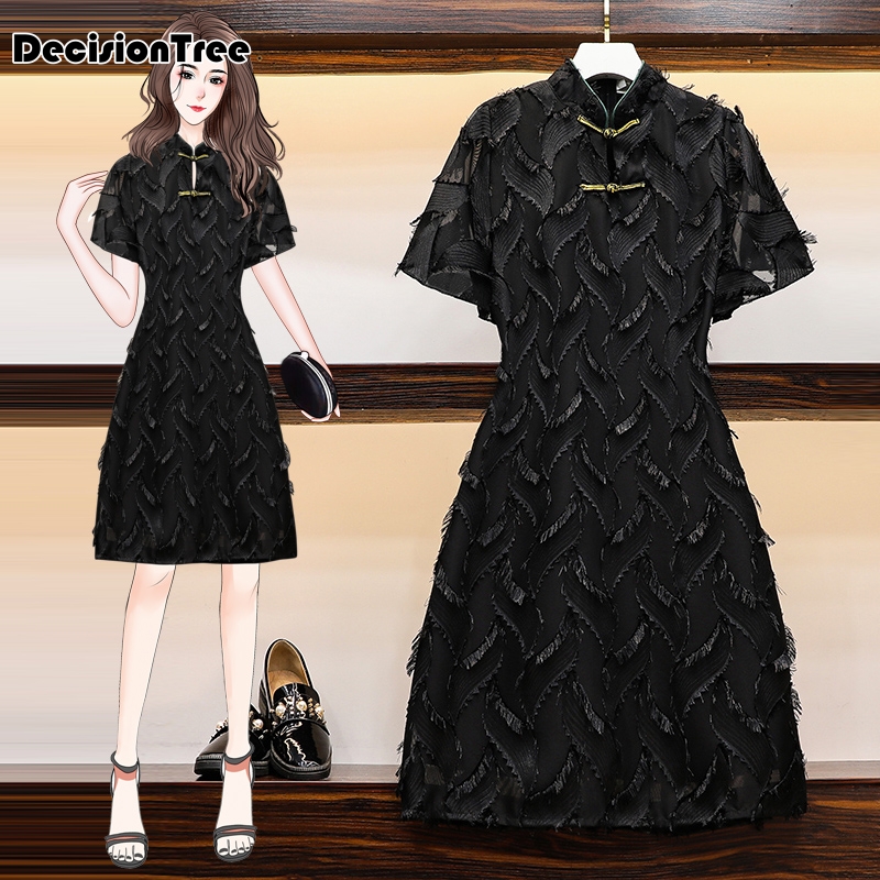 

2020 Chinese Dress vintage qipao elegant women cheongsam mandarin collar sexy short chinese dress vestidos