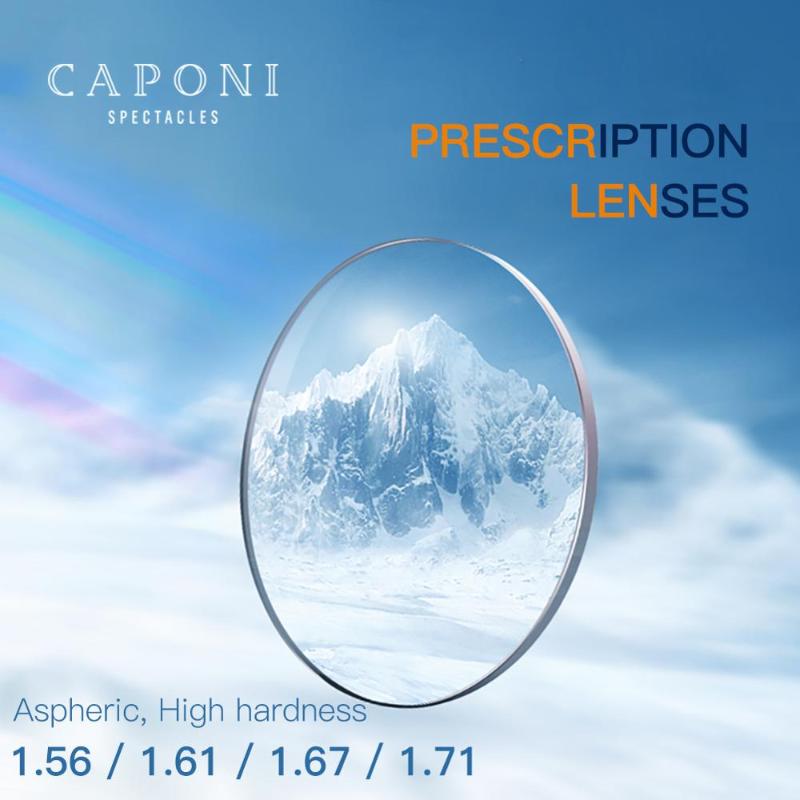 

CAPONI Prescription Glasses Lenses Customized Clear CR-39 Resin Myopia Hyperopia Presbyopia 1.56 1.61 1.67 1.71 2pcs/1 pair