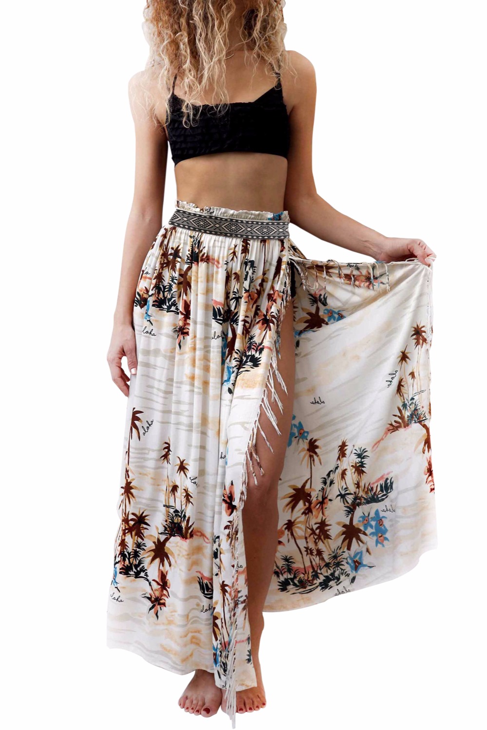 fishnet maxi skirt