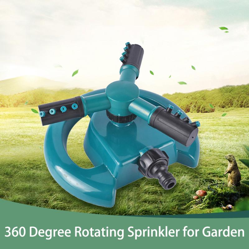 

Flexible Water Sprinkler 360° Adjustable Garden Automatic Multi-head Sprinkler Rotary Sprinklers Lawn Irrigation Grass Sprayer, Green