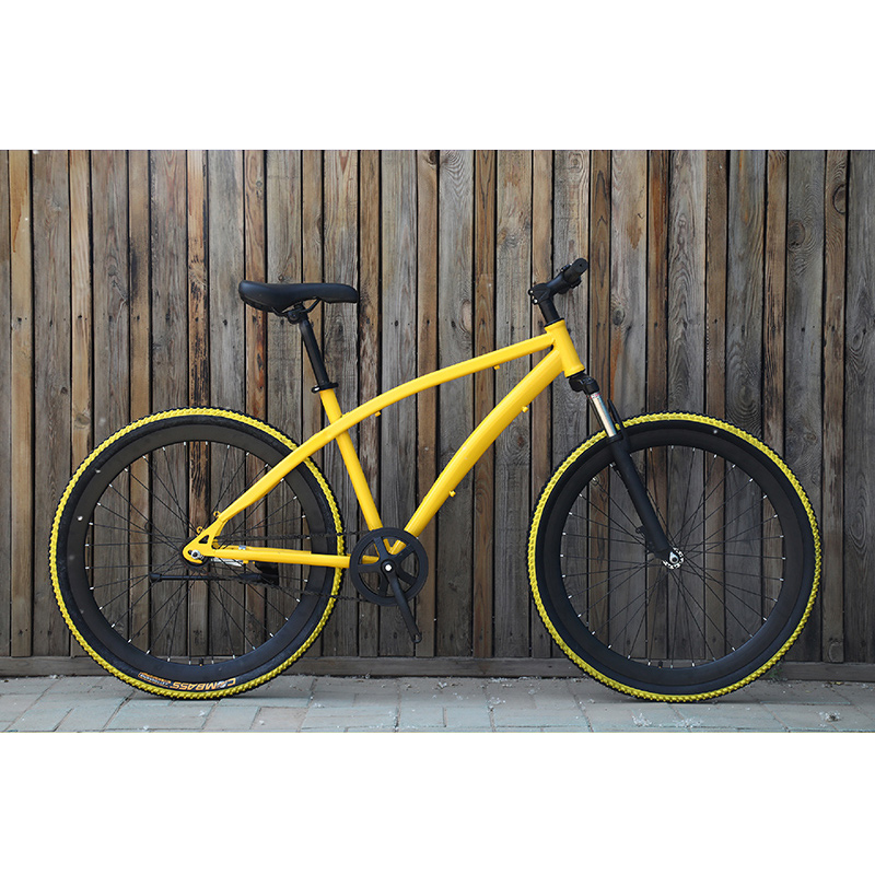 

26 Inch Road Bike Fixed Gear Absorber Bicycle Color Retro Student Bicycle Brake / Double Disc Brake Adult