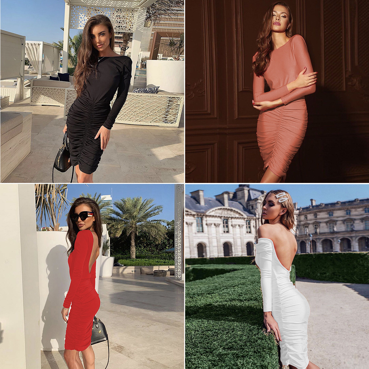 

2020 Dress Sexy Slim Lady long evening dress, Red