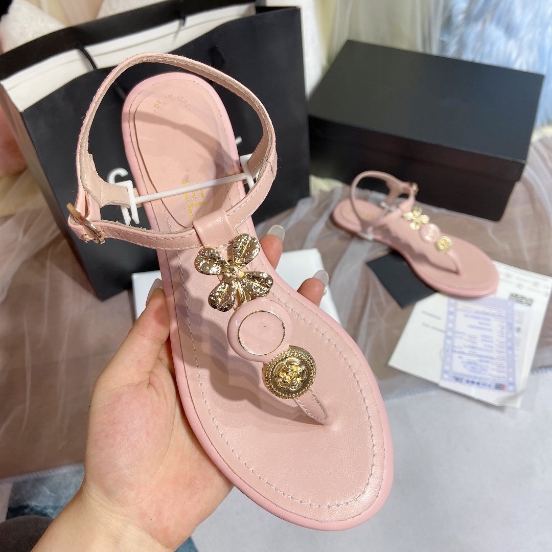 

Top grade branded elegant gold flower flip flops beach shoes designer sandals luxury women fashion shoes red pink size 35 to 40 tradingbear, Extra carton;not shoes