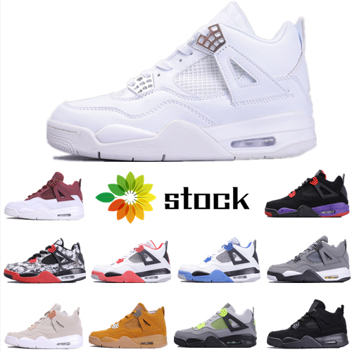 

2020 New Best Cool Grey 4 Mens Basketball Shoes Bred White Cement 4s IV Designer Sneakers Sports Running Shoes Women Trainers Size 36-46
