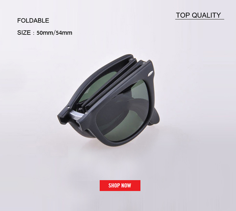 

50mm top quality 54mm Retro Men Driving 4105 Sunglasses Women vintage square SunGlasses Foldable designer Folding Vintag Ojonx, White;black