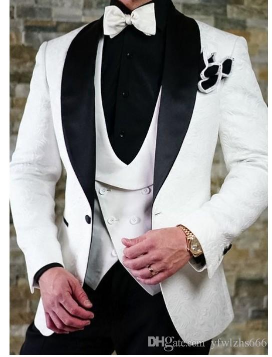 

Ivory Embossing Wedding Tuxedos Slim Fit Suits For Men Groomsmen Suit Three Pieces Cheap Prom Formal Suits (Jacket+Pants+Vest+Tie) 264, Same as image