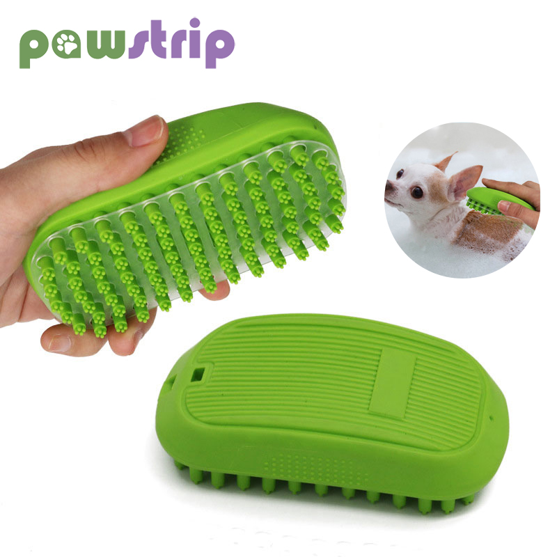 

Pet Dog Bath Brush Silicone Pet Grooming Massaging Brush Hair Removal Comb For Dogs Cats Puppy Cleaning Grooming Tool, Green