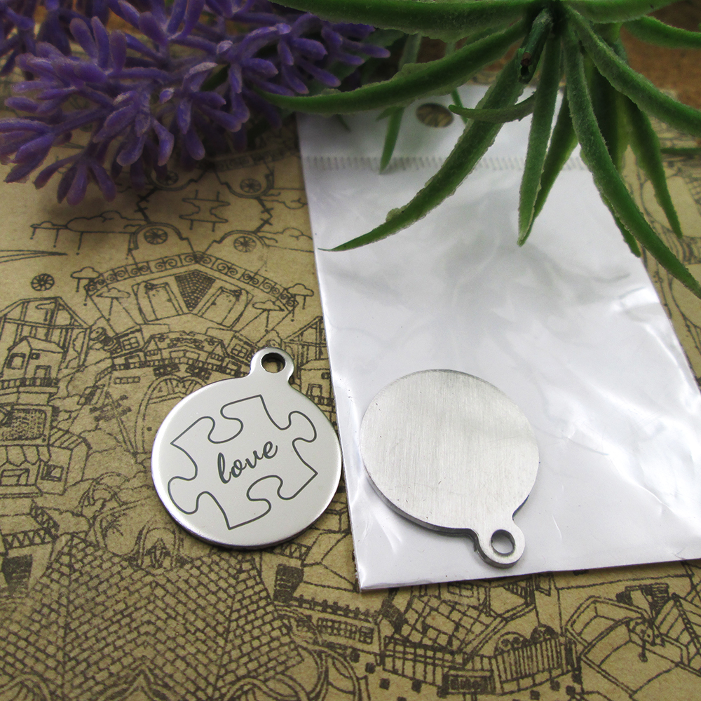 

40pcs--"autism love"stainless steel charms more style for choosing DIY Charms pendants for necklace