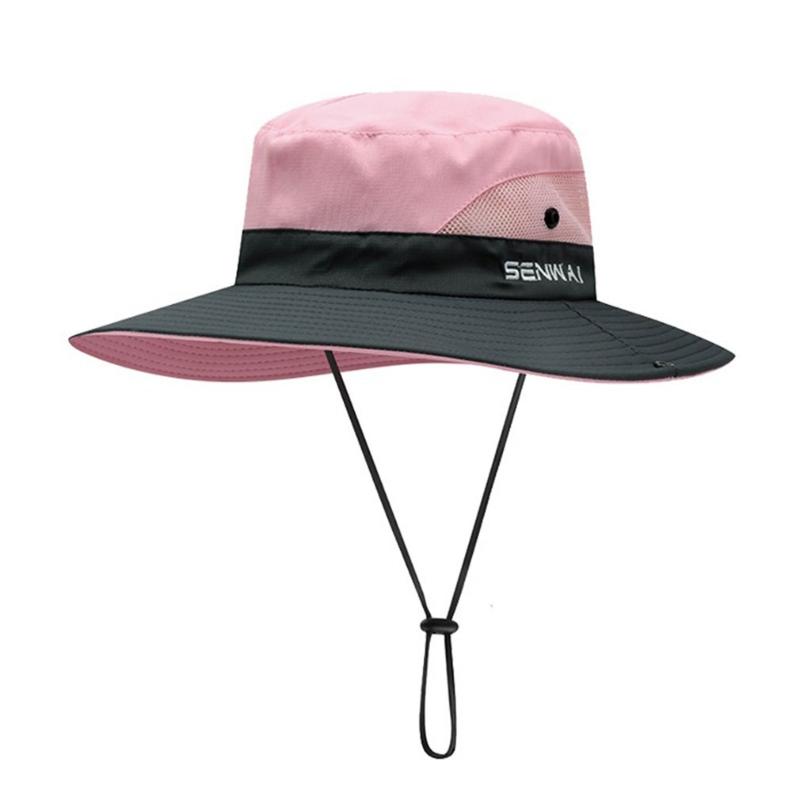 

Hat summer outdoor sun hat UV protection sun protection travel cap mountaineering couple fishing, Pink