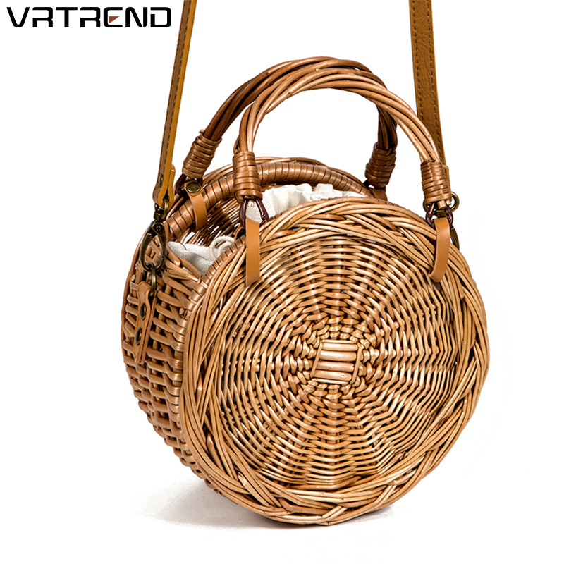 100/% Fait Main Plage Sac Boîte Femme Bambou Sac Square paille osier panier sac à main