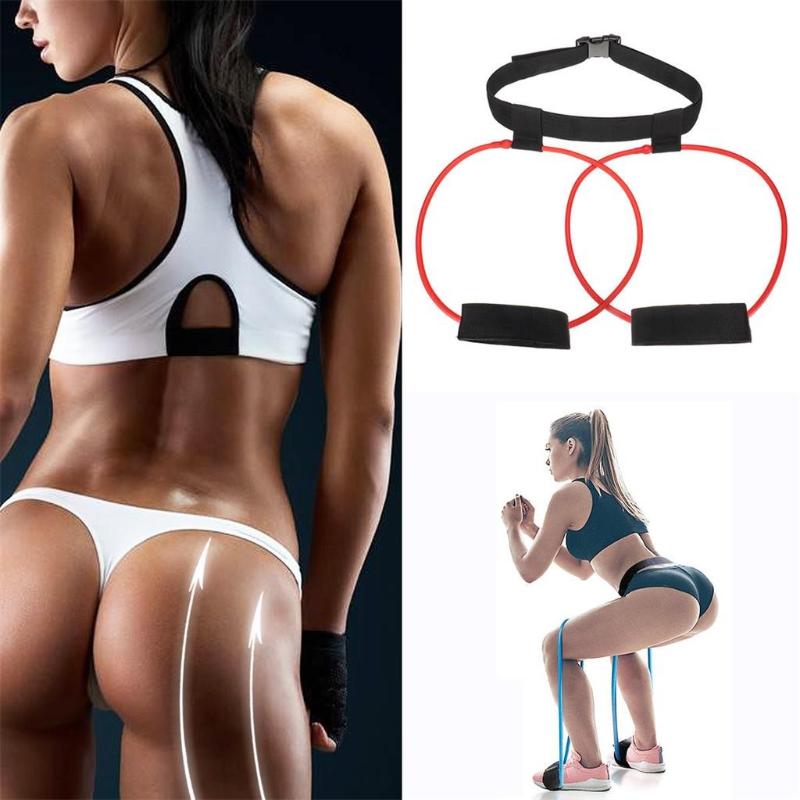 

Women 30lb Hip Trainer Booty Belt Resistance Band Body Building Glutes Fitness Waist Workout BuLift Legs Elastic, Red